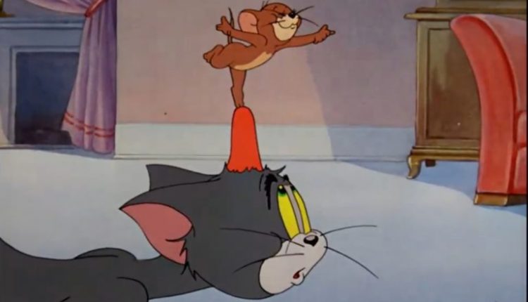 Dancing Jerry on Tom’s head meme template -Tom & Jerry Memes