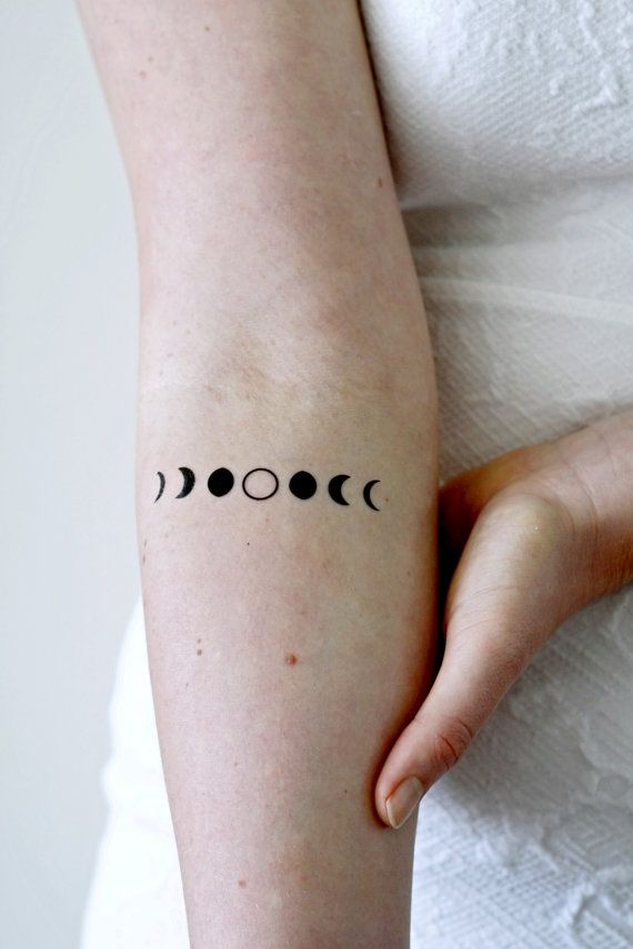 Supperb Temporary Tattoos - Moon phase Tattoo Full Moon Crescent Festival  Tattoo | eBay